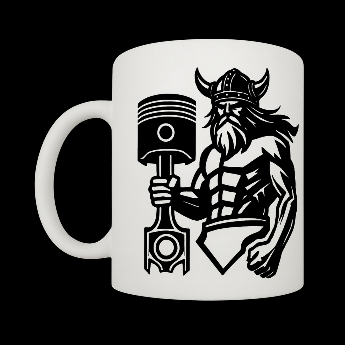 Piston Viking Ceramic Mug – White