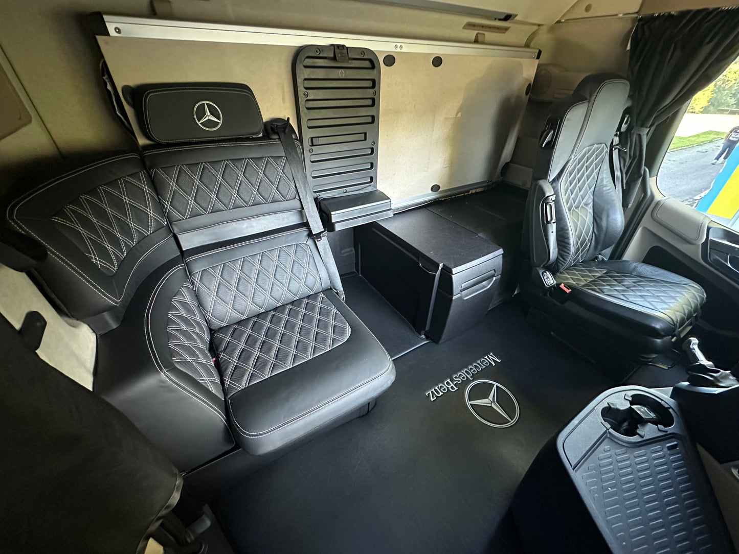 BLACK Floor Mat Matched With MERCEDES ACTROS MP4/MP5 from 2012