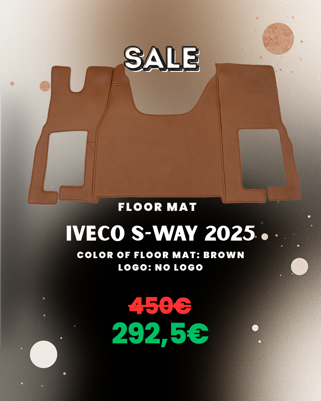 OUTLET Floor Mat for IVECO S-WAY 2025 - Brown - No logo