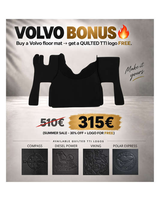 SPECIAL OFFER - VOLVO FH4/5/6/AERO - Black - Free Quilted Logo