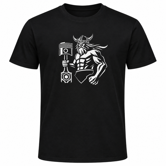T-SHIRT - Black: Viking Piston