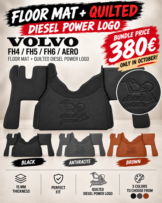 VOLVO COMPATIBLE MATS + QUILTED DIESEL POWER LOGO 380€