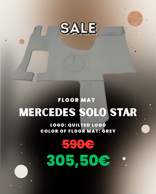 OUTLET Floor Mat for Mercedes Actros Solo Star - Quilted Logo