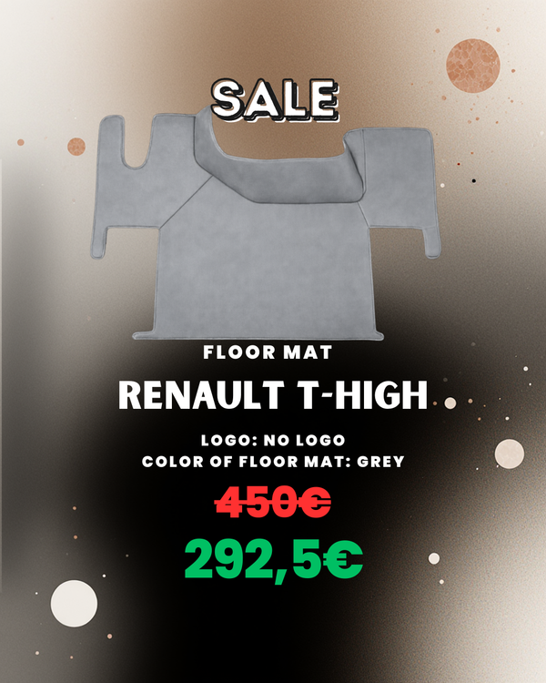 OUTLET Floor Mat for Renault T-High - Grey - No logo