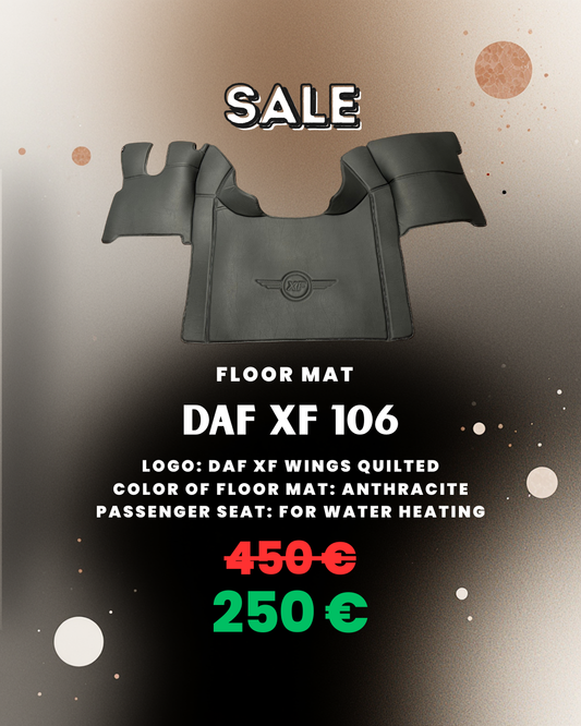 OUTLET Floor Mat for DAF XF 106 – Anthracite · DAF XF Wings Quilted
