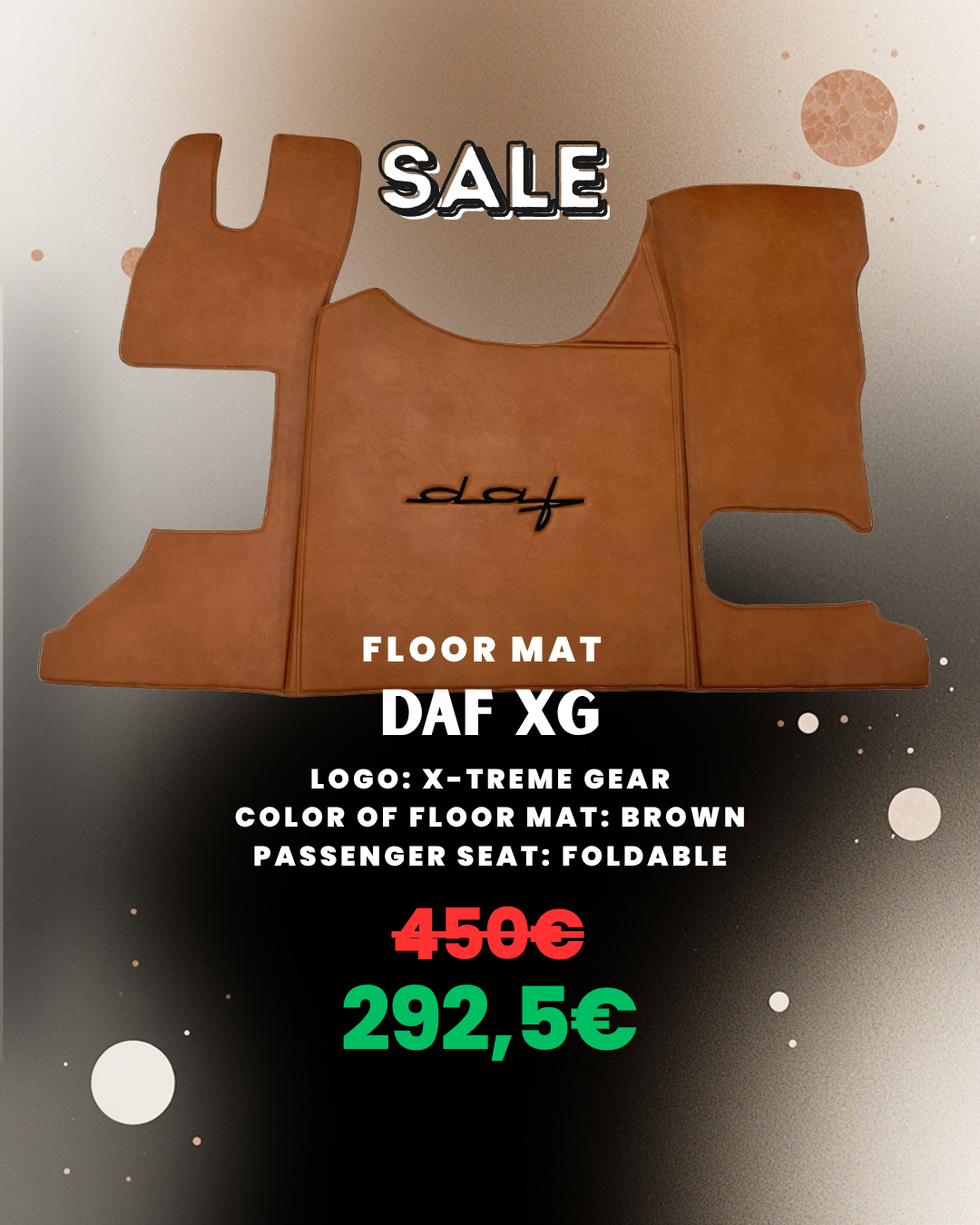 OUTLET Floor Mat for Daf XG - Foldable - With Logo