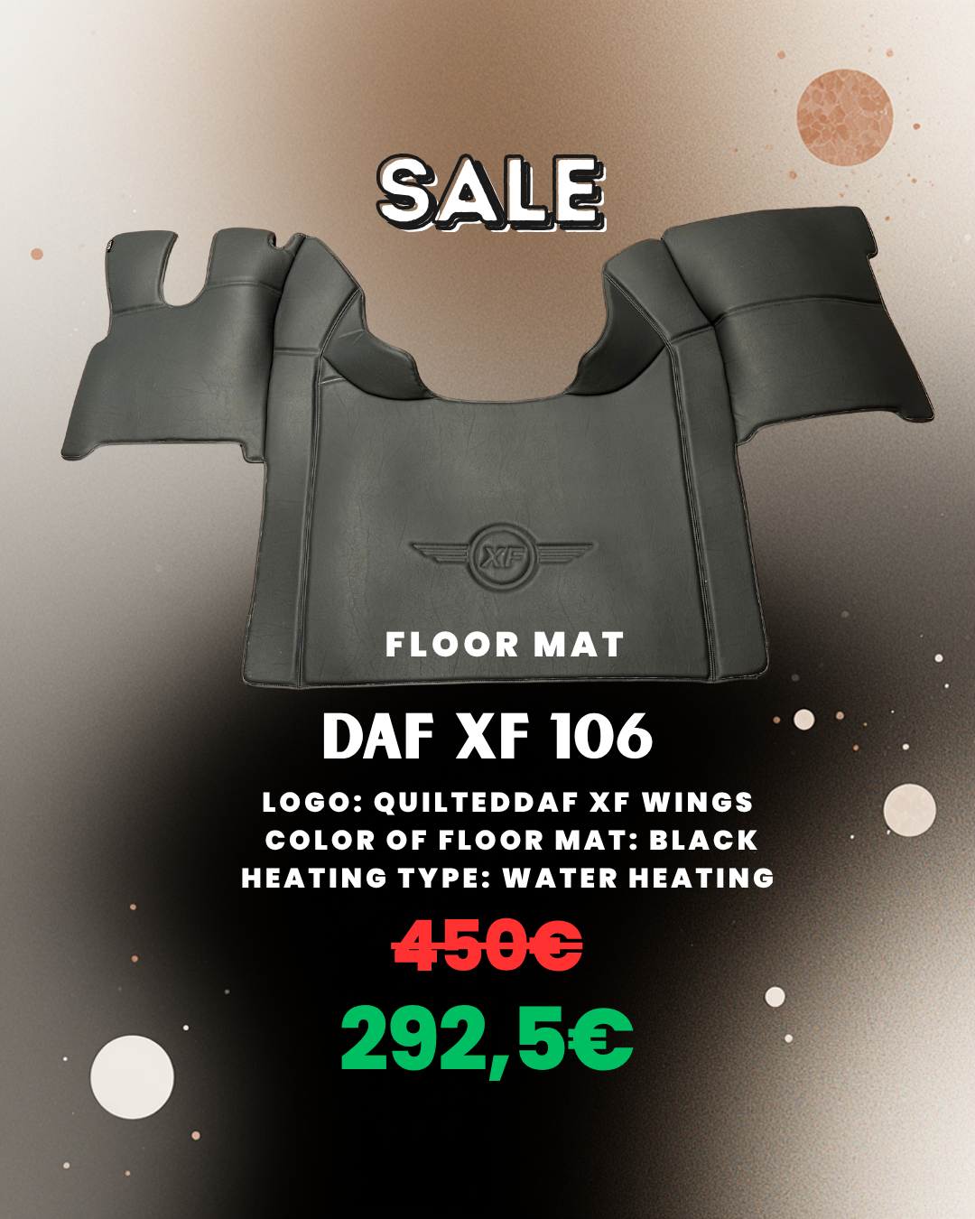 OUTLET Floor Mat for DAF XF 106 (2013-...) Quilted Logo