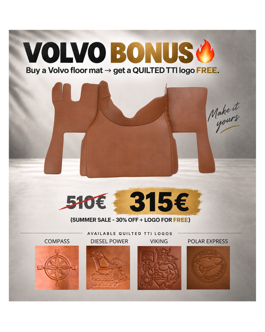 SPECIAL OFFER - VOLVO FH4/5/6/AERO - Brown - Free Quilted Logo