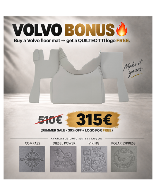 SPECIAL OFFER - VOLVO FH4/5/6/AERO - Grey - Free Quilted Logo