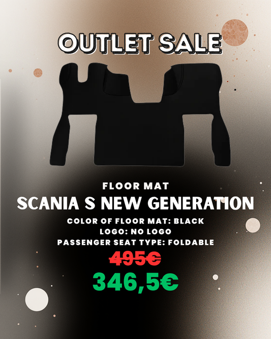 OUTLET Floor Mat Compatible with SCANIA NEW GENEREATION S Black Foldable