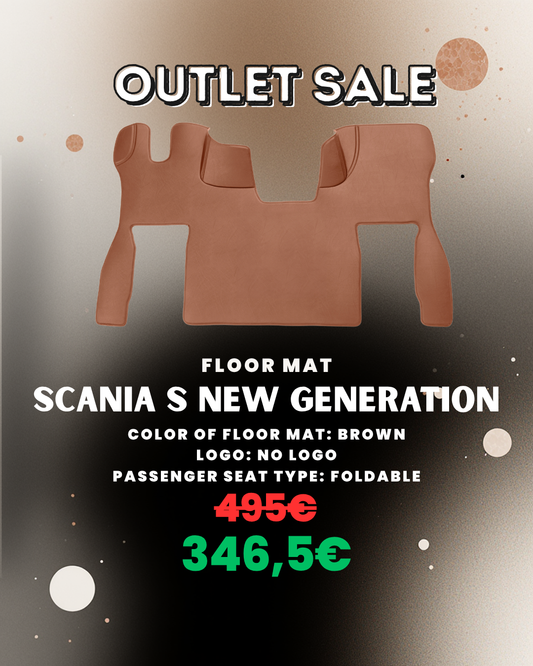 OUTLET Floor Mat Compatible with SCANIA NEW GENEREATION S Brown Foldable