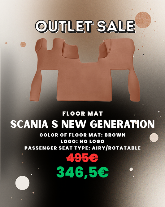 OUTLET Floor Mat Compatible with SCANIA NEW GENEREATION S Brown Airy/Rotatable