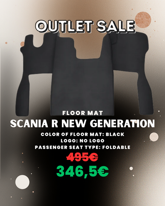 OUTLET Floor Mat Compatible with SCANIA NEW GENEREATION R Black Foldable