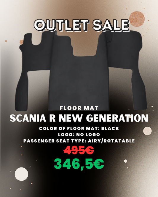 OUTLET Floor Mat Compatible with SCANIA NEW GENEREATION R Black Airy/Rotatable