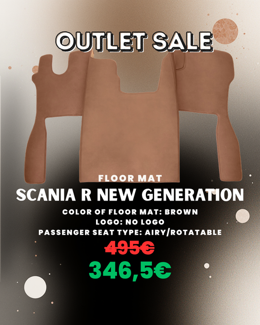 OUTLET Floor Mat Compatible with SCANIA NEW GENEREATION R Brown Airy/Rotatable