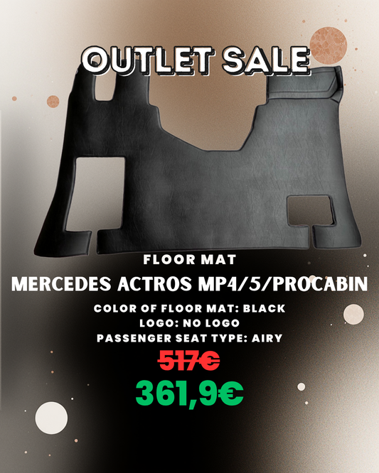 OUTLET Floor Mat for Mercedes Actros MP 4/5/Procabin - Airy - Black - No Logo