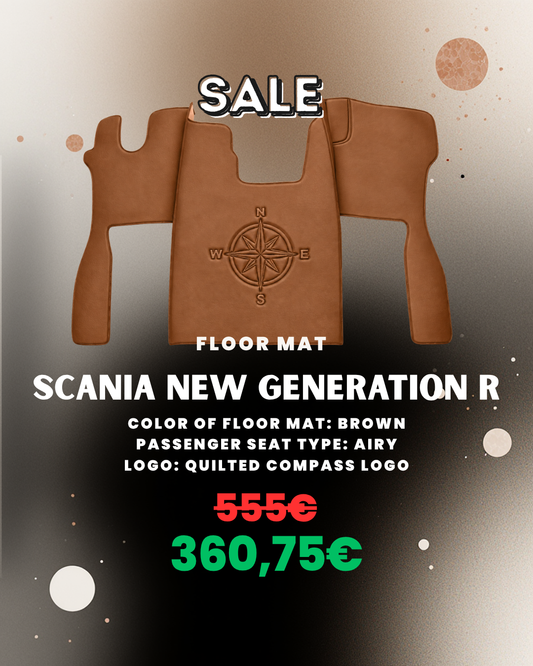 OUTLET Floor Mat Compatible with SCANIA NEW GENEREATION R BROWN I Airy/Rotatable
