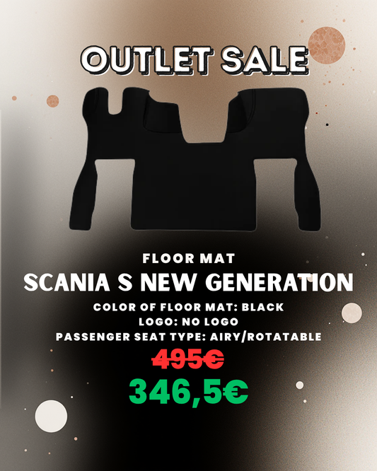 OUTLET Floor Mat Compatible with SCANIA NEW GENEREATION S Black Airy/Rotatable