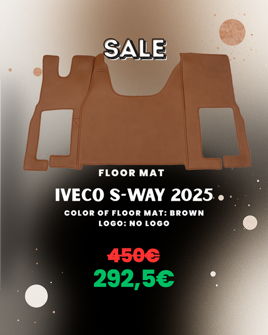 TAPIS DE SOL OUTLET POUR IVECO S-WAY 2025 – MARRON – SANS LOGO