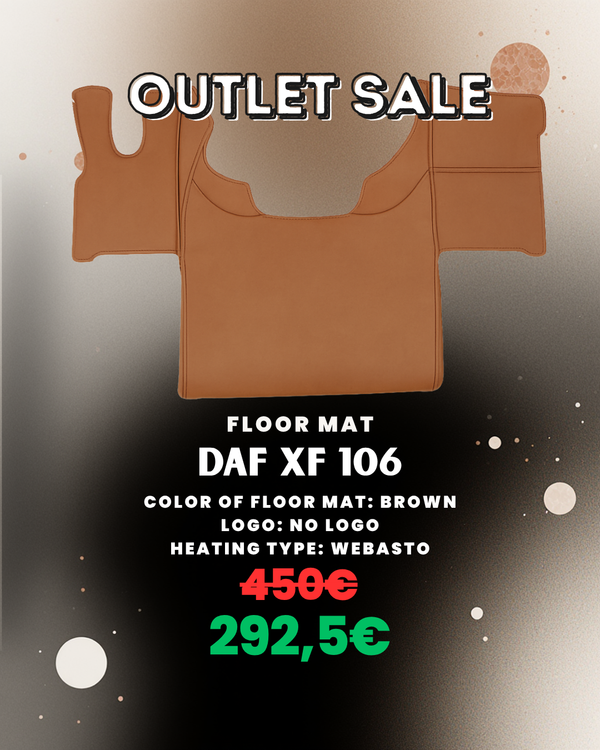 OUTLET Floor Mat for DAF XF 106 Brown NO LOGO