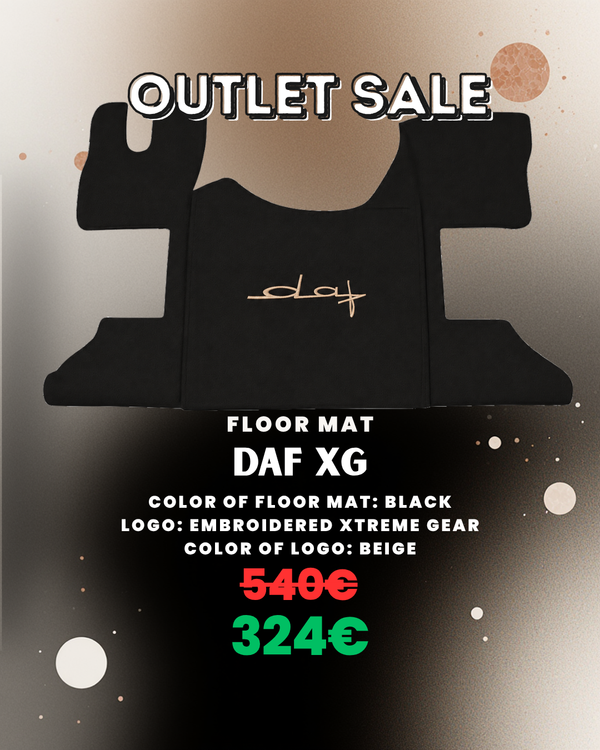 OUTLET Floor Mat for DAF XXG Black Embroidered LOGO