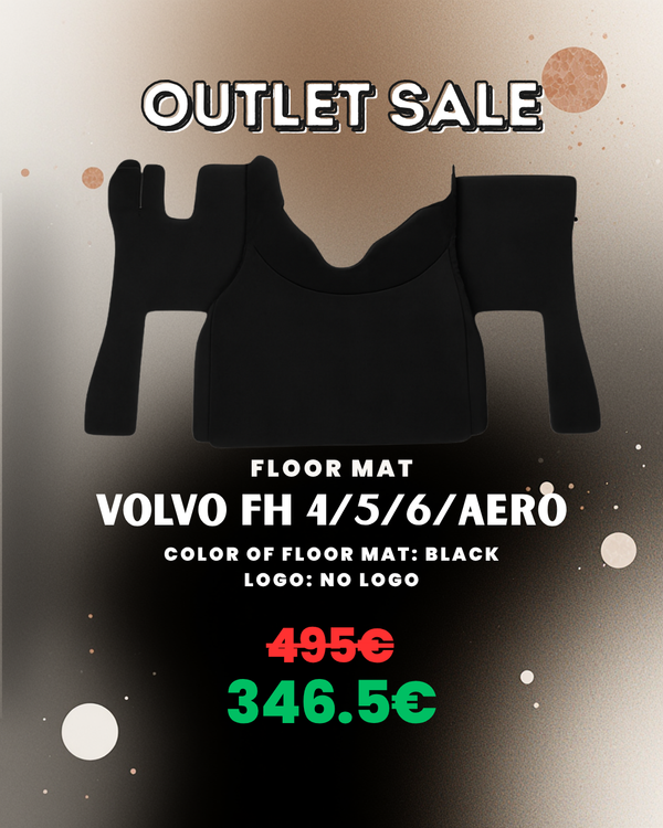 OUTLET Floor Mat for VOLVO FH4/5/6/Aero I Black - No Logo